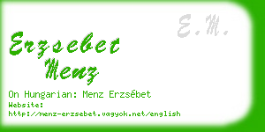 erzsebet menz business card